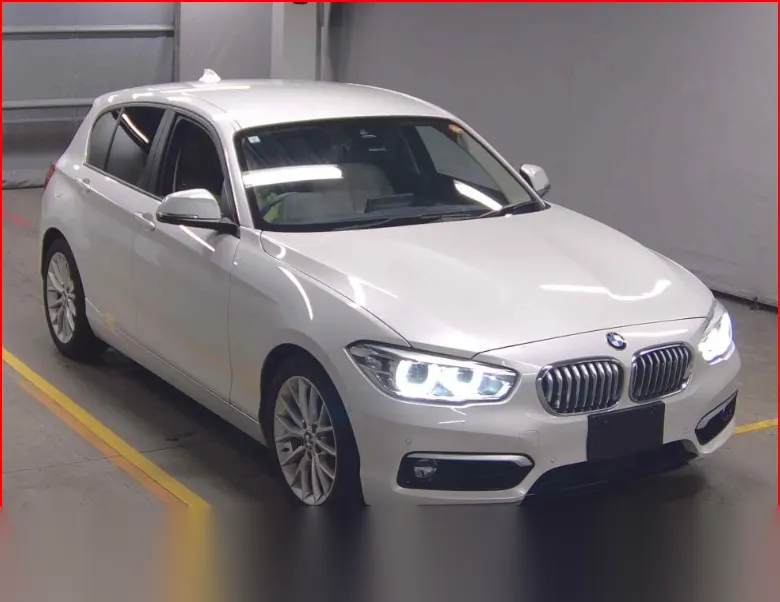 2019 Bmw 1 Series Push Start 118 I White Sedan for sale, Japanese used car export - photo 1 of 7 | GULJI TRADERS