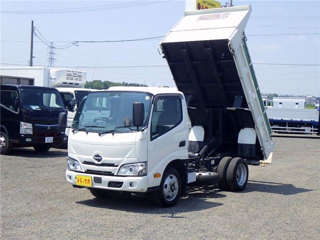 2024 Hino Dutro Reinforced dump truck, 2t, fully low-floor, three-way opening, with 2 intermediate pins. White Truck for sale, Japanese used car export - photo 1 of 51 | GULJI TRADERS