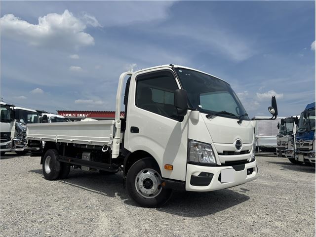 2025 Hino Dutro Flatbed truck with approximately 500km mileage. - photo 1 2025 Hino Dutro Flatbed truck with approximately 500km mileage. White Truck for sale, Japanese used car export - photo 1 of 29 | GULJI TRADERS