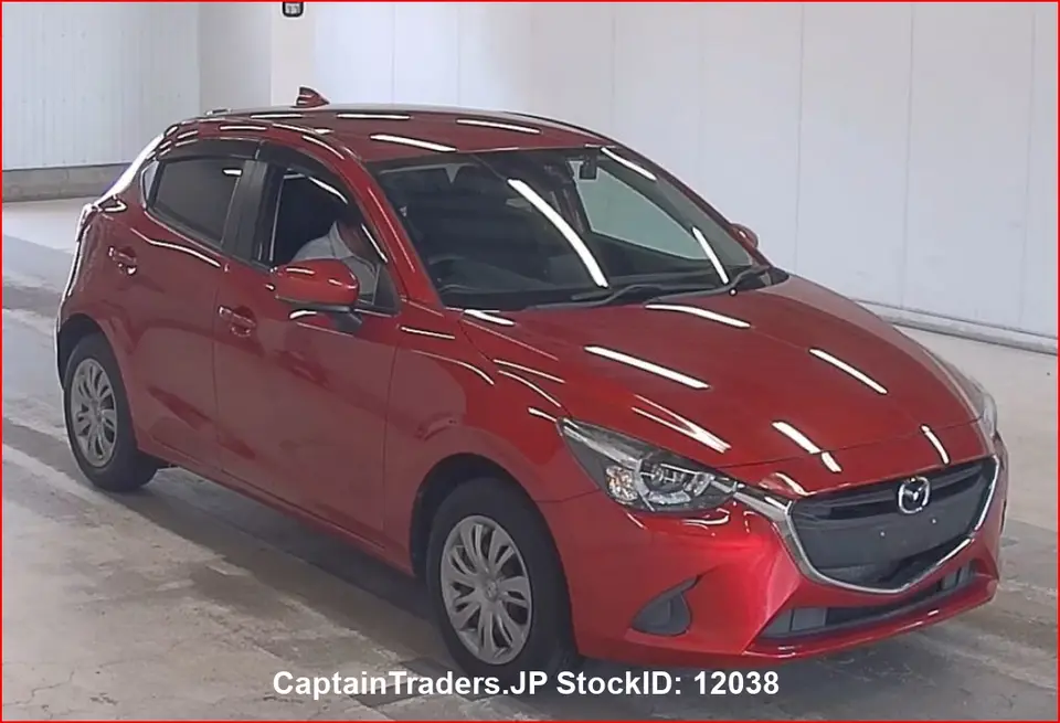 2017 Mazda Demio Red Sedan for sale, Japanese used car export | GULJI TRADERS