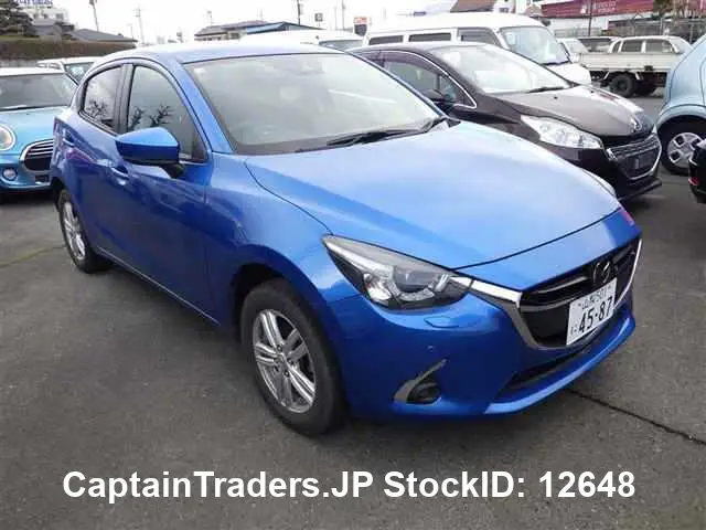 2018 Mazda Demio BLUE Sedan for sale, Japanese used car export - photo 1 of 4 | GULJI TRADERS