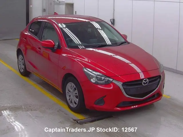 2018 Mazda Demio Red Sedan for sale, Japanese used car export | GULJI TRADERS