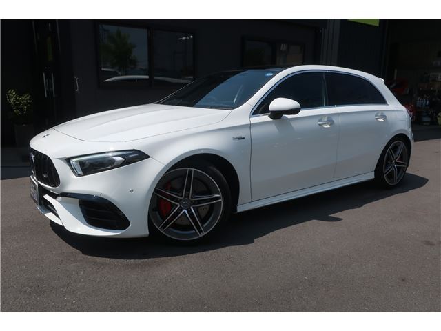 2023 Mercedes-AMG A-Class A45S 4MATIC + AMG Advanced Package White Sedan for sale, Japanese used car export - photo 1 of 56 | GULJI TRADERS