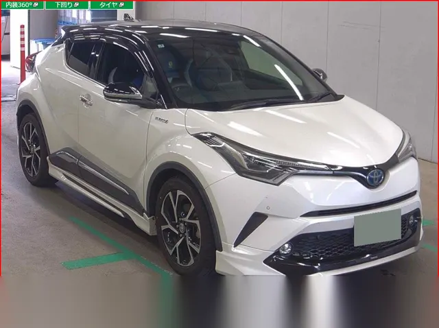 2019 Toyota C-hr Hybrid Push Start Pearl white SUV for sale, Japanese used car export | GULJI TRADERS