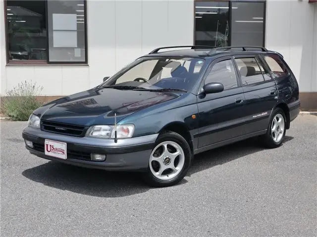 1995 Toyota Caldina TZ-G 4WD/CDMD/Keyless/Roof rails/3S-GE Green Van for sale, Japanese used car export | GULJI TRADERS