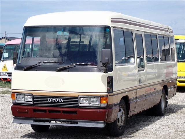 1988 Toyota Coaster Long EX Turbo 29-seater - photo 1 1988 Toyota Coaster Long EX Turbo 29-seater White Van for sale, Japanese used car export | GULJI TRADING