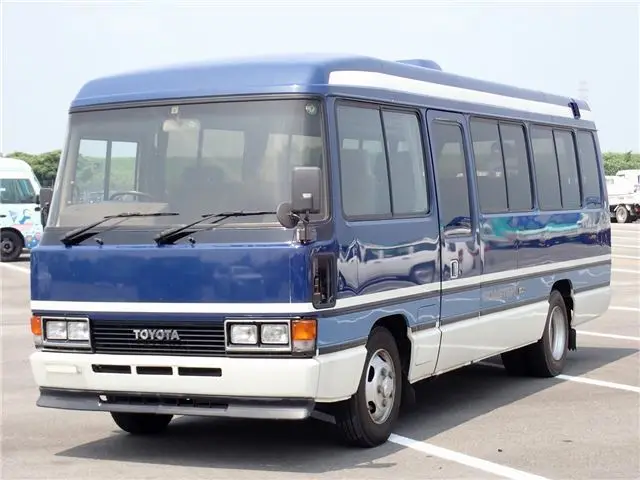 1990 Toyota Coaster Long EX Turbo 29-seater Blue Van for sale, Japanese used car export - photo 1 of 50 | GULJI TRADERS