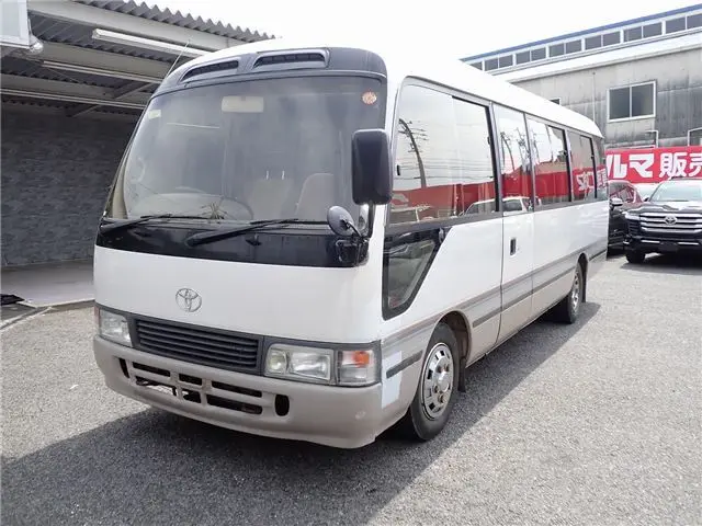 1993 Toyota Coaster Long GX Turbo 28-seater White Van for sale, Japanese used car export - photo 1 of 80 | GULJI TRADERS