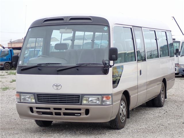 1995 Toyota Coaster Long GX - 29-seater White Van for sale, Japanese used car export | GULJI TRADERS