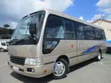 2014 Toyota Coaster 29-seater minibus, sightseeing specifications. Gold Van for sale, Japanese used car export - photo 1 of 9 | GULJI TRADERS