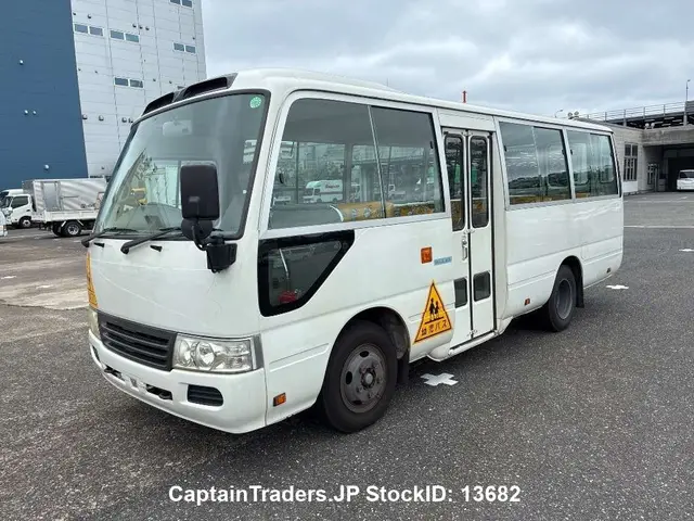 2014 Toyota Coaster White Van for sale, Japanese used car export | GULJI TRADERS