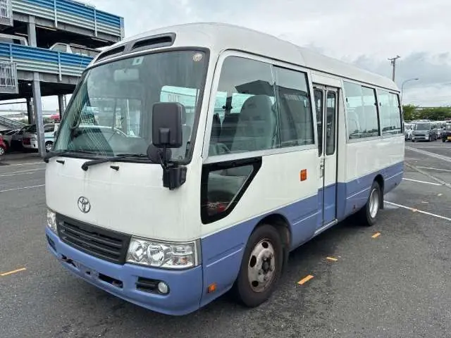 2015 Toyota Coaster LX White Van for sale, Japanese used car export - photo 1 of 14 | GULJI TRADERS