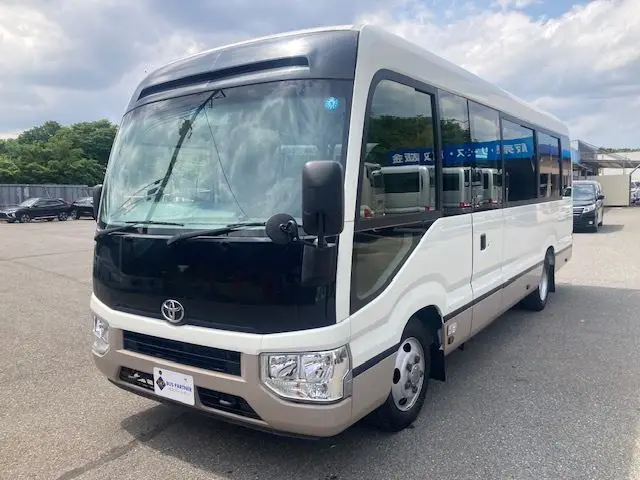 2017 Toyota Coaster GX Pearl Van for sale, Japanese used car export - photo 1 of 38 | GULJI TRADERS