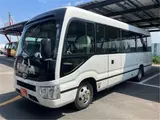 2017 Toyota Coaster GX28-passenger automatic door, auto step navigation White Van for sale, Japanese used car export - photo 1 of 60 | GULJI TRADERS
