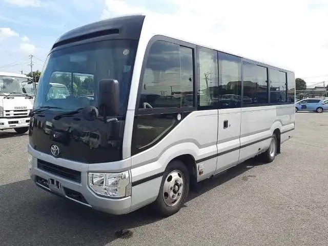 2017 Toyota Coaster GX - photo 1 2017 Toyota Coaster GX Silver Van for sale, Japanese used car export - photo 1 of 10 | GULJI TRADERS