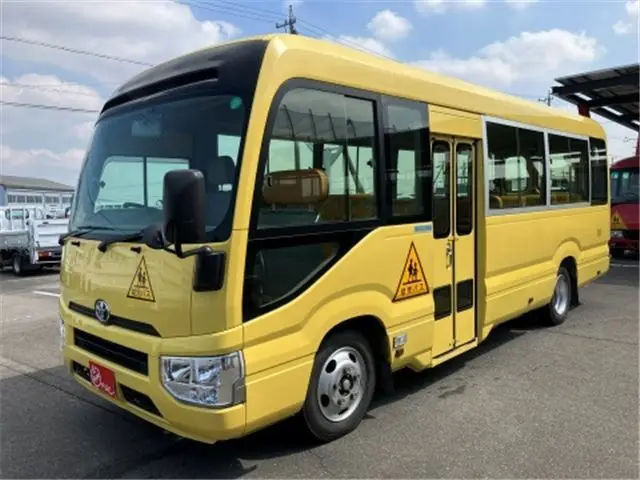 2018 Toyota Coaster Toddler bus, long type, 3+49/1.5 passenger capacity, automatic doors. - photo 1 2018 Toyota Coaster Toddler bus, long type, 3+49/1.5 passenger capacity, automatic doors. Yellow Van for sale, Japanese used car export - photo 1 of 63 | GULJI TRADERS