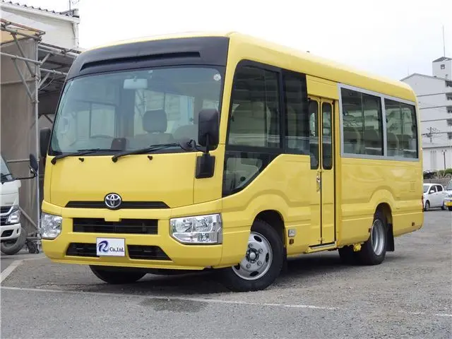 2018 Toyota Coaster 25-seater minibus, automatic transmission, automatic doors, collision mitigation braking system. - photo 1 2018 Toyota Coaster 25-seater minibus, automatic transmission, automatic doors, collision mitigation braking system. Yellow Color changed Van for sale, Japanese used car export - photo 1 of 39 | GULJI TRADERS