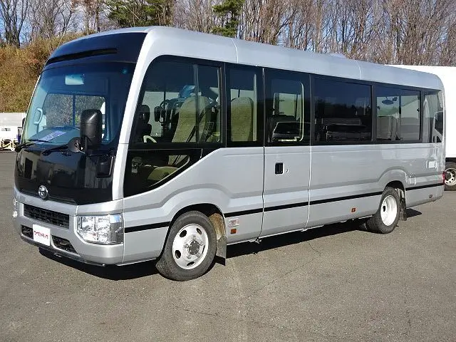 2018 Toyota Coaster GX - photo 1 2018 Toyota Coaster GX Silver Van for sale, Japanese used car export - photo 1 of 51 | GULJI TRADERS