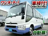 2018 Toyota Coaster Microbus White Color changed Van for sale, Japanese used car export - photo 1 of 60 | GULJI TRADERS