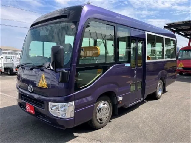 2019 Toyota Coaster Toddler bus 3+39/1.5 people automatic door - photo 1 2019 Toyota Coaster Toddler bus 3+39/1.5 people automatic door Purple Color changed Van for sale, Japanese used car export - photo 1 of 54 | GULJI TRADERS