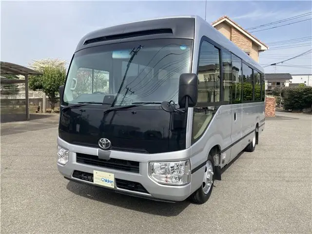 2019 Toyota Coaster GX 24-seater, double doors, cold weather specifications, auto-glide doors - photo 1 2019 Toyota Coaster GX 24-seater, double doors, cold weather specifications, auto-glide doors Silver Van for sale, Japanese used car export - photo 1 of 55 | GULJI TRADERS
