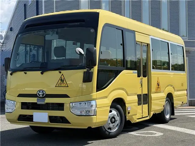 2026 Toyota Coaster Kindergarten bus with 39 children, automatic doors Yellow Van for sale, Japanese used car export | GULJI TRADERS