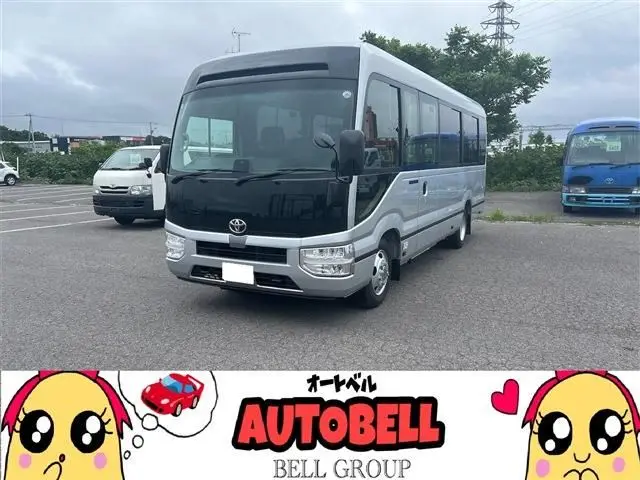 2026 Toyota Coaster 21 people in the premium cabin Silver Van for sale, Japanese used car export | GULJI TRADERS