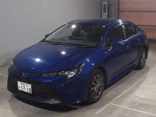 2020 Toyota Corolla Hybrid G-X Plus Blue Sedan for sale, Japanese used car export - photo 1 of 9 | GULJI TRADERS