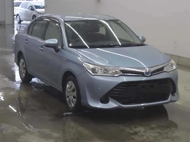 2015 Toyota Corolla Axio Hybrid G Blue Sedan for sale, Japanese used car export - photo 1 of 10 | GULJI TRADERS