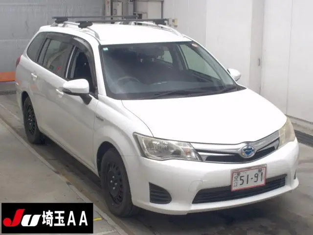 2014 Toyota Corolla Fielder hybrid White Van for sale, Japanese used car export - photo 1 of 9 | GULJI TRADERS