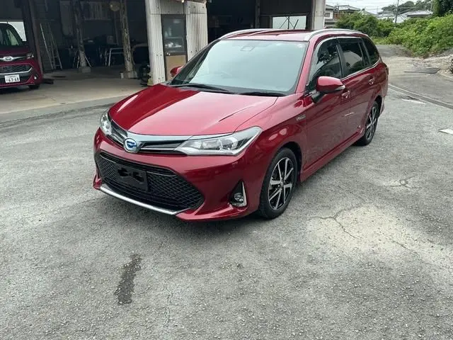 2018 Toyota Corolla Fielder Hybrid G ​​Double By B Red Van for sale, Japanese used car export - photo 1 of 22 | GULJI TRADERS