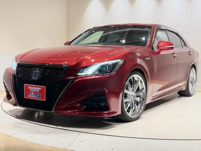 2018 Toyota Crown Hybrid Athlete S J-Frontier Limited - photo 1 2018 Toyota Crown Hybrid Athlete S J-Frontier Limited Red Sedan for sale, Japanese used car export - photo 1 of 24 | GULJI TRADERS