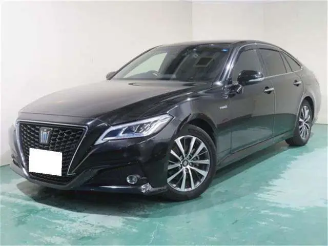 2019 Toyota Crown Hybrid G Black Sedan for sale, Japanese used car export - photo 1 of 20 | GULJI TRADERS