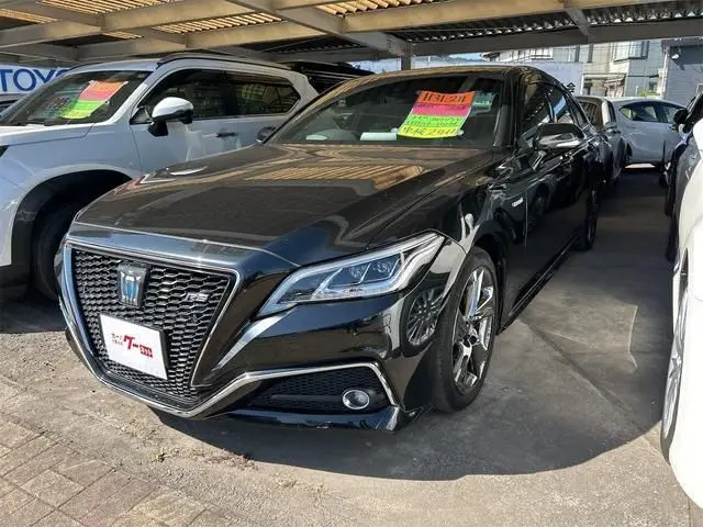 2019 Toyota Crown Hybrid RS Advance Black Sedan for sale, Japanese used car export - photo 1 of 9 | GULJI TRADERS