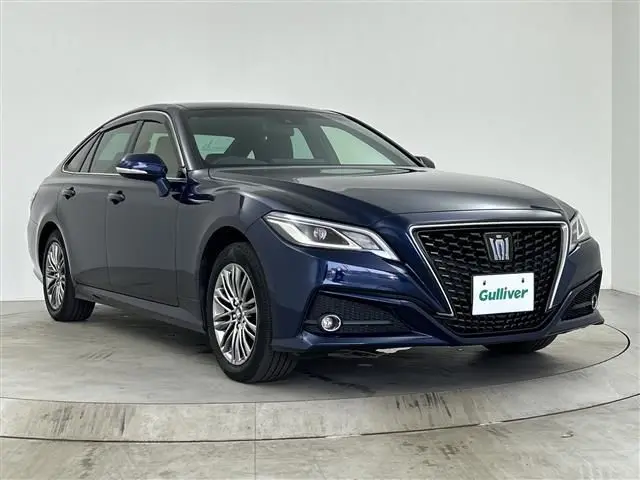 2021 Toyota Crown Hybrid B Four 4WD - photo 1 2021 Toyota Crown Hybrid B Four 4WD Blue Sedan for sale, Japanese used car export - photo 1 of 24 | GULJI TRADERS