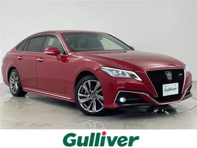 2021 Toyota Crown Hybrid RS Advance Four 4WD - photo 1 2021 Toyota Crown Hybrid RS Advance Four 4WD Red Sedan for sale, Japanese used car export - photo 1 of 24 | GULJI TRADERS