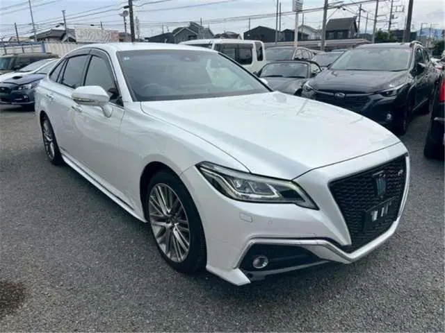 2021 Toyota Crown Hybrid RS White Sedan for sale, Japanese used car export - photo 1 of 31 | GULJI TRADERS