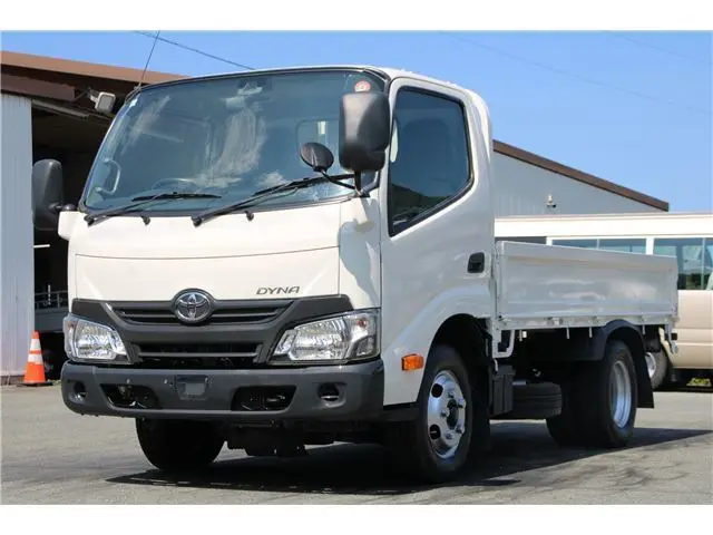 2019 Toyota Dyna Truck Flatbed - 2t, fully low-floor White Truck for sale, Japanese used car export - photo 1 of 67 | GULJI TRADERS