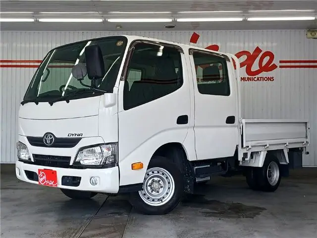 2021 Toyota Dyna Truck Double cab, 1-ton capacity, diesel engine, 5-speed manual transmission, steel bed, compliant with new driver's licenses. - photo 1 2021 Toyota Dyna Truck Double cab, 1-ton capacity, diesel engine, 5-speed manual transmission, steel bed, compliant with new driver's licenses. White Truck for sale, Japanese used car export - photo 1 of 80 | GULJI TRADERS