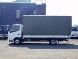 2022 Toyota Dyna Truck Flatbed truck with canvas cover, wide extra-long, 2-ton capacity, 5m cargo bed, collision mitigation system, 6-speed manual transmission. White Truck for sale, Japanese used car export - photo 3 of 51 | GULJI TRADERS