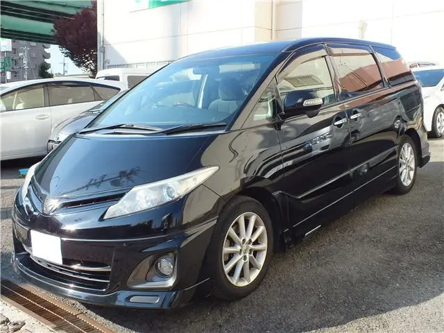 2012 Toyota Estima Aeras G Edition / Dual Power Slide / FD Monitor / Cruise Control / 7-seater - photo 1 2012 Toyota Estima Aeras G Edition / Dual Power Slide / FD Monitor / Cruise Control / 7-seater Black Van for sale, Japanese used car export - photo 1 of 42 | GULJI TRADERS