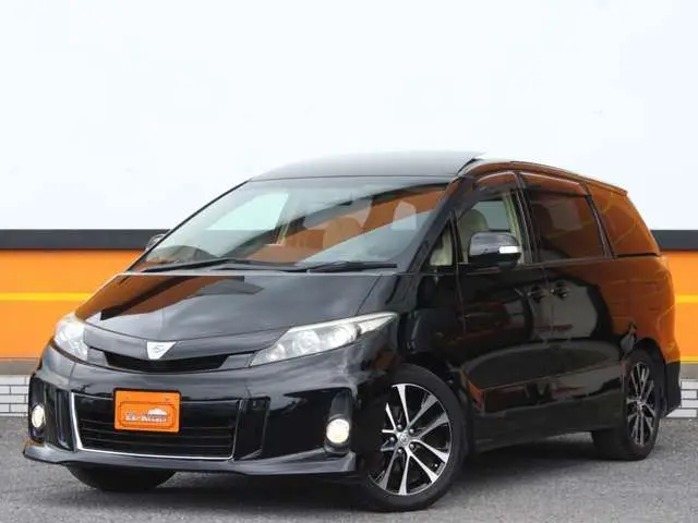 2012 Toyota Estima 2.4 Aeras ★Inspected by third-party organization AIS★ Black Van for sale, Japanese used car export - photo 1 of 40 | GULJI TRADERS