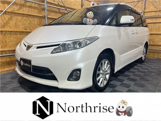 2012 Toyota Estima Aeras 4WD White Van for sale, Japanese used car export - photo 1 of 42 | GULJI TRADERS