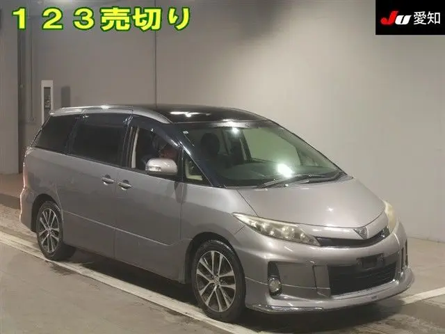 2013 Toyota Estima Aeras Leather Package 4WD Gray Van for sale, Japanese used car export - photo 1 of 9 | GULJI TRADERS