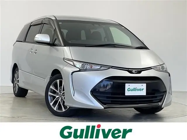 2016 Toyota Estima Aeras Premium 4WD Silver Van for sale, Japanese used car export - photo 1 of 23 | GULJI TRADERS