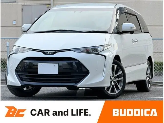 2017 Toyota Estima Aeras Premium ★Late Model★4WD★9th Generation Full Segment TV★Dual Power Slide★12th Generation Flip-Up Mechanism Pearl Van for sale, Japanese used car export - photo 1 of 50 | GULJI TRADERS