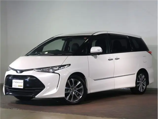 2018 Toyota Estima Aeras Premium ☆Toyota Safety Sense☆ Genuine 9-inch Navigation System☆ Dual Power Slides☆ Pearl Van for sale, Japanese used car export | GULJI TRADERS