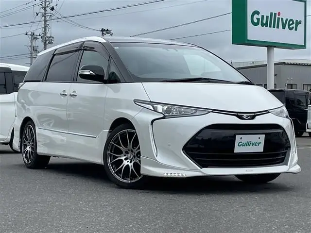 2019 Toyota Estima Aeras Premium 4WD - photo 1 2019 Toyota Estima Aeras Premium 4WD Pearl Van for sale, Japanese used car export - photo 1 of 23 | GULJI TRADERS