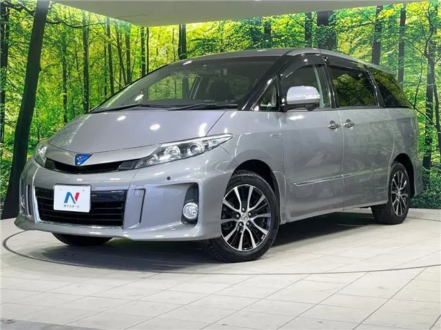 2012 Toyota Estima Hybrid Aeras Gray Van for sale, Japanese used car export - photo 1 of 30 | GULJI TRADERS