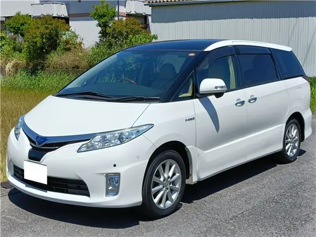 2012 Toyota Estima Hybrid G - photo 1 2012 Toyota Estima Hybrid G Pearl Van for sale, Japanese used car export - photo 1 of 80 | GULJI TRADERS